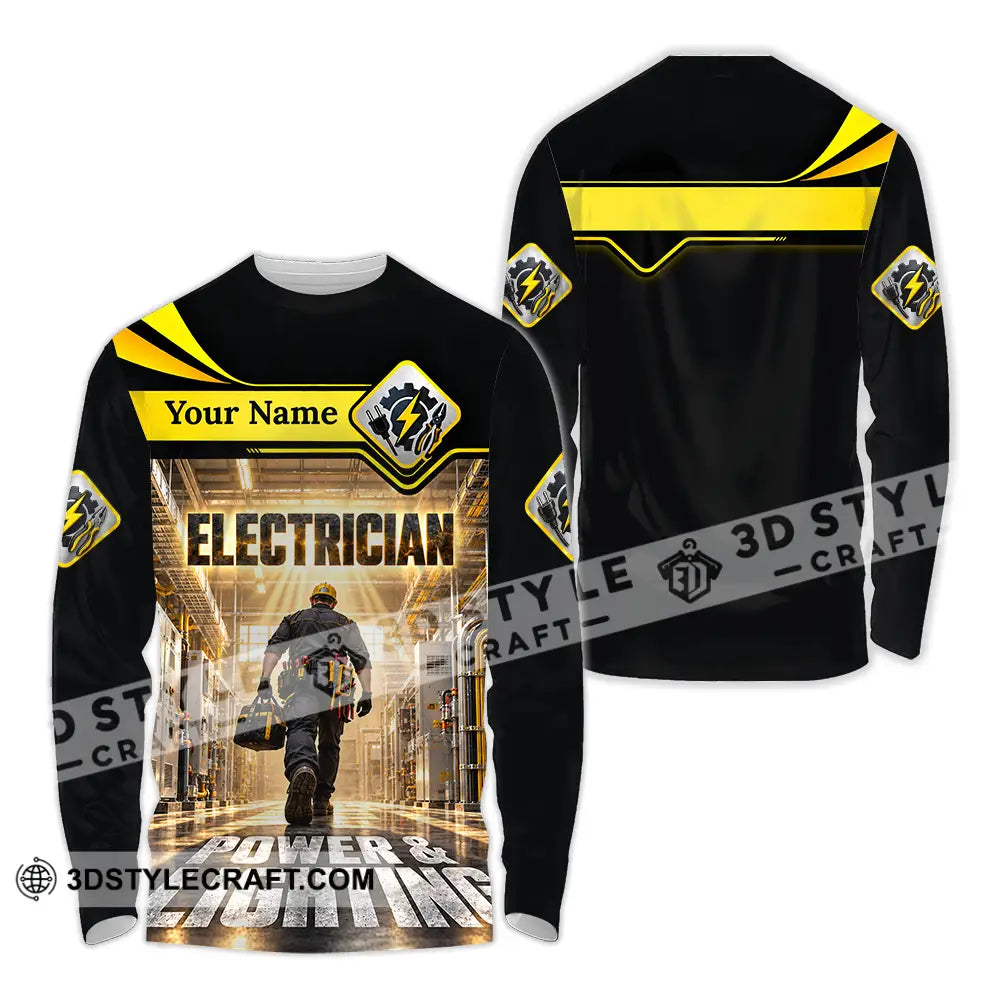 Unisex Shirt - Custom Electrician Shirt - Long Sleeve Shirt / S - T-shirt