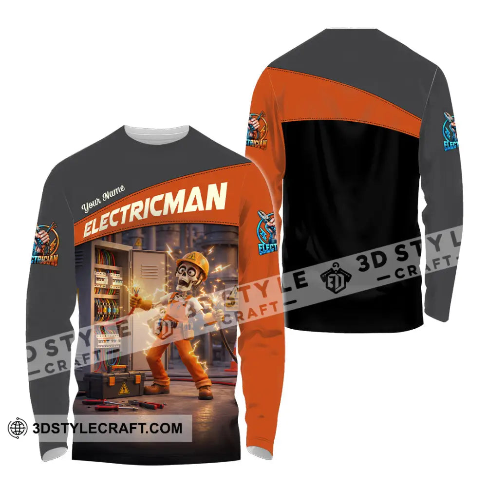Unisex Shirt - Custom Electrician Shirt - Long Sleeve Shirt / S - T-shirt