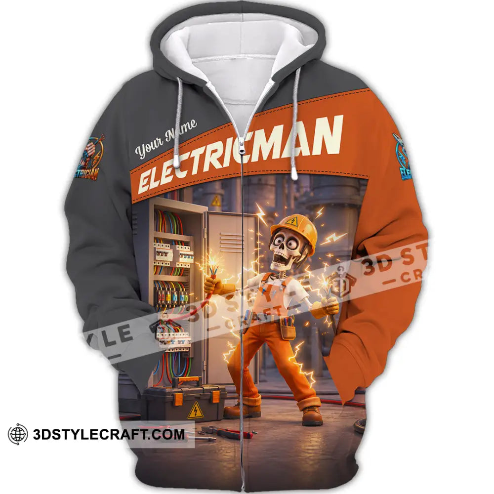 Unisex Shirt - Custom Electrician Shirt - Zipper Hoodie / S - T-shirt