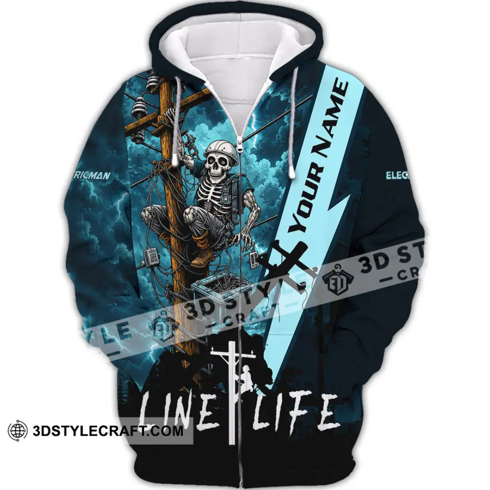 Unisex Shirt - Custom Electrician Shirt - Zipper Hoodie / S - T-shirt