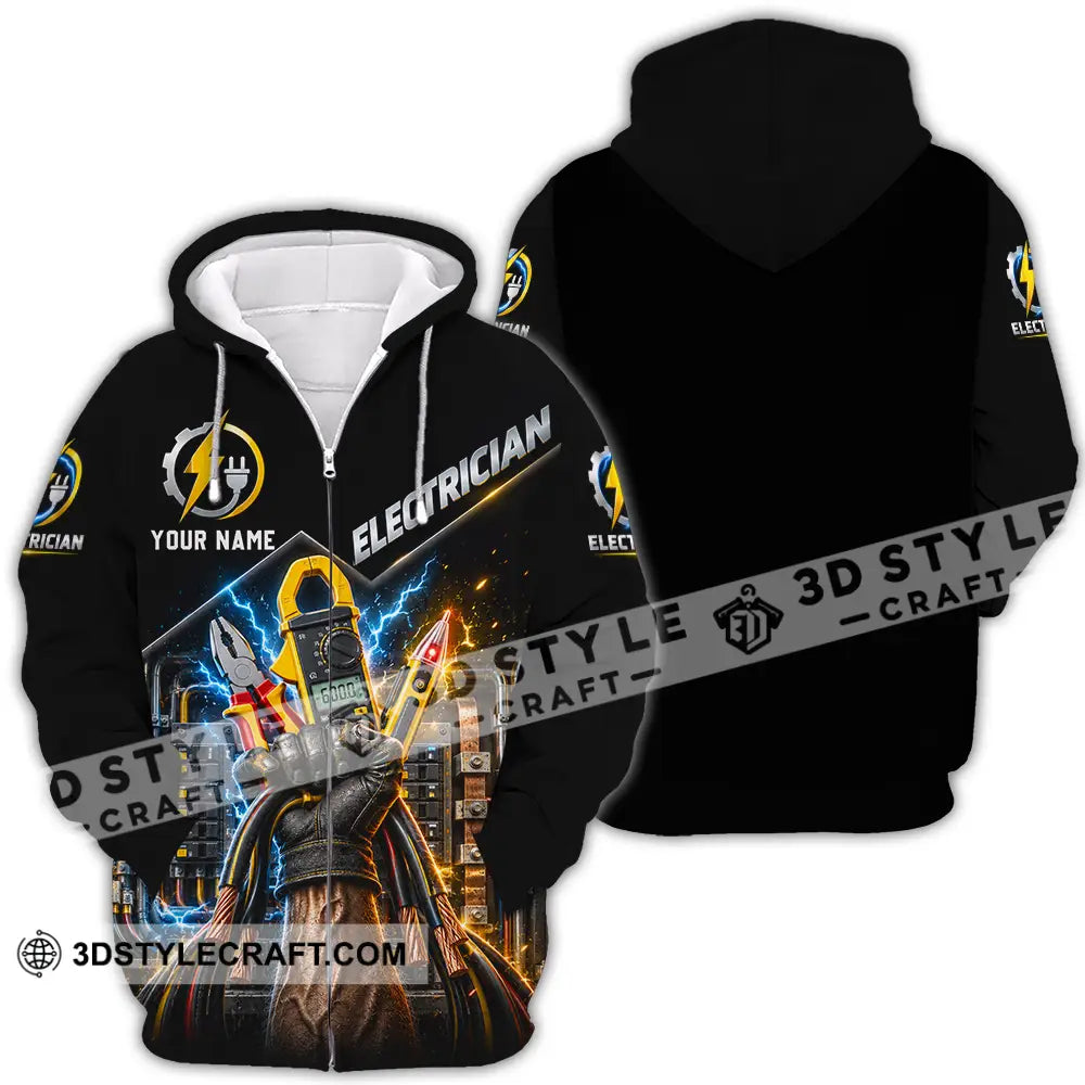 Unisex Shirt - Custom Electrician Shirt - Zipper Hoodie / S - T-shirt