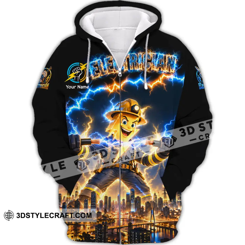 Unisex Shirt - Custom Electrician Shirt - Zipper Hoodie / S - T-shirt