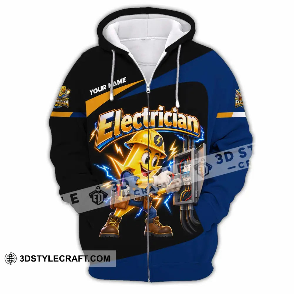Unisex Shirt - Custom Electrician Shirt - Zipper Hoodie / S - T-shirt