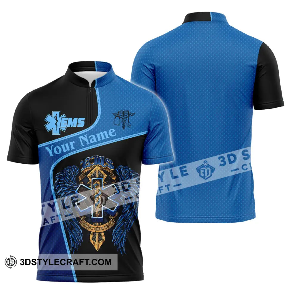 Unisex Shirt - Custom EMS Shirt - Zipper Polo Shirt / S - T-shirt