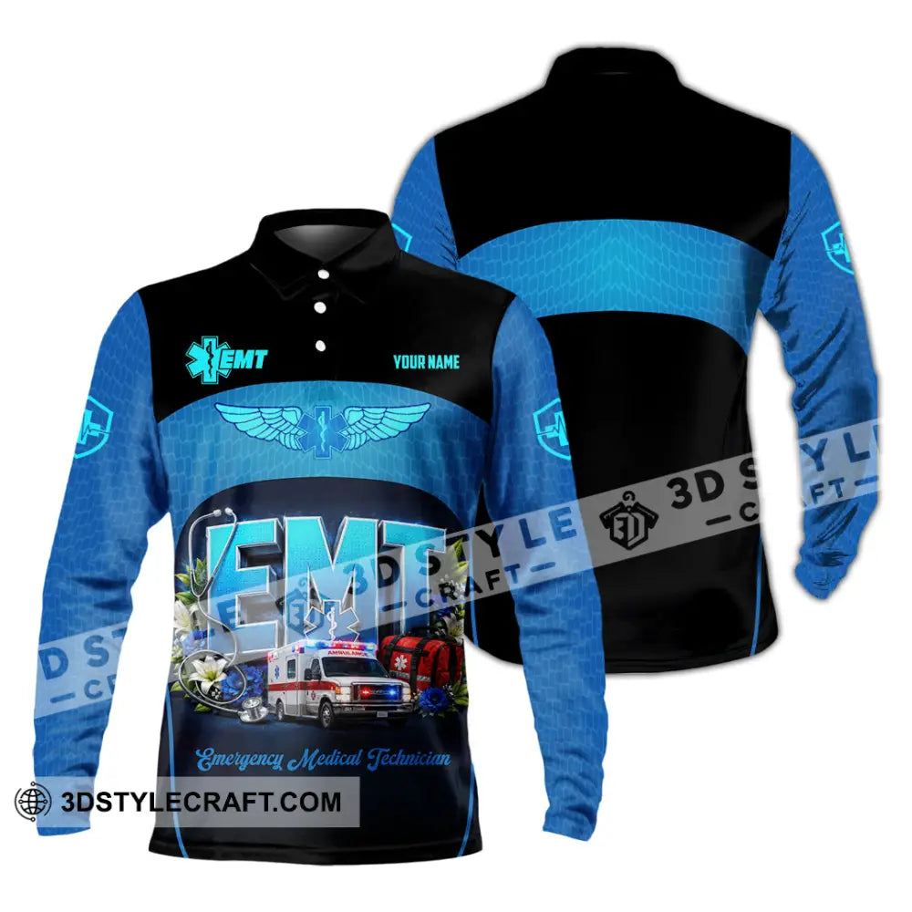 Unisex Shirt - Custom EMT Shirt - Long Sleeve Polo / S - T-shirt