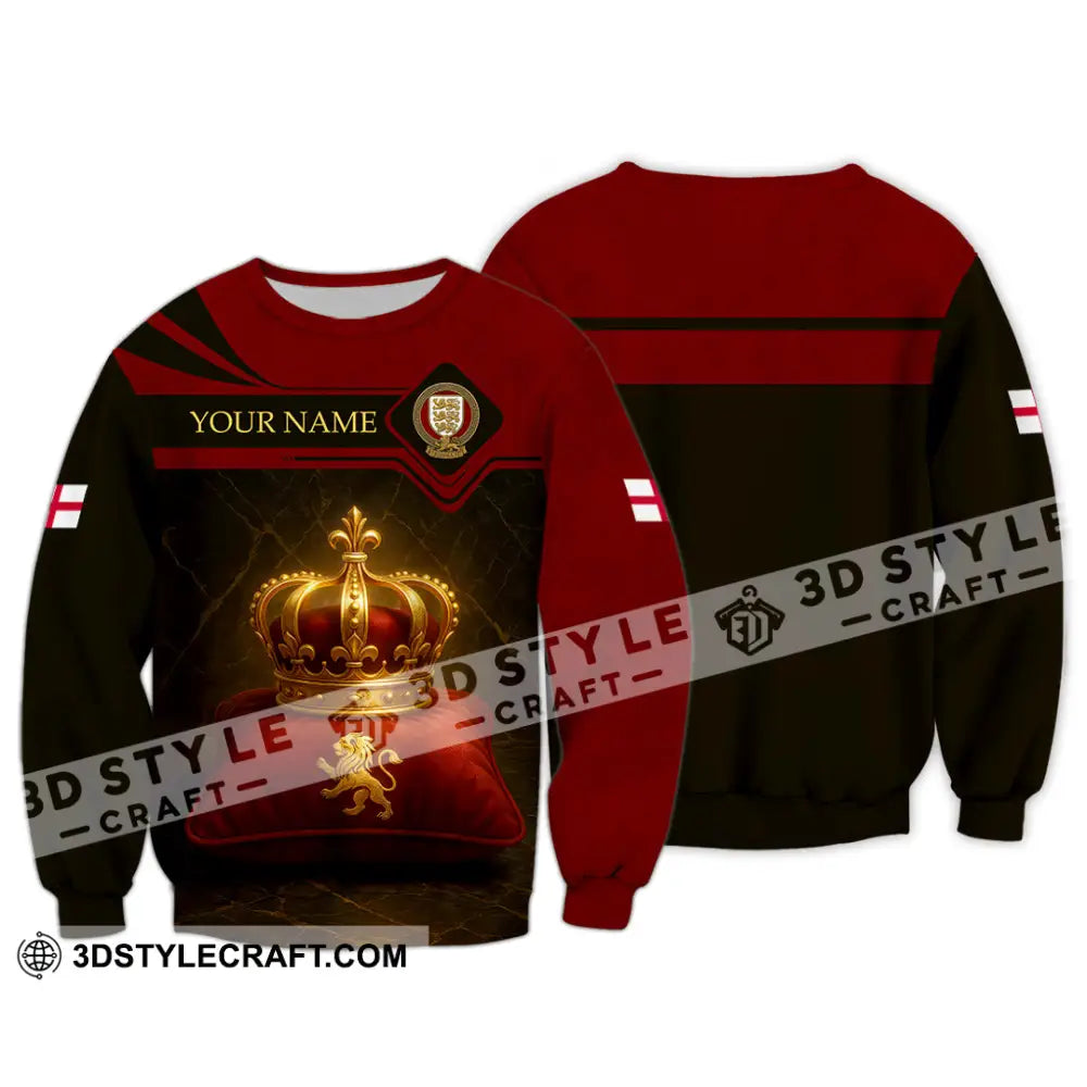 Unisex Shirt - Custom England 3D Shirt Long Sleeve / S T-shirt
