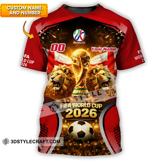 Unisex Shirt - Custom England World Cup 2026 3D Shirt - T-shirt