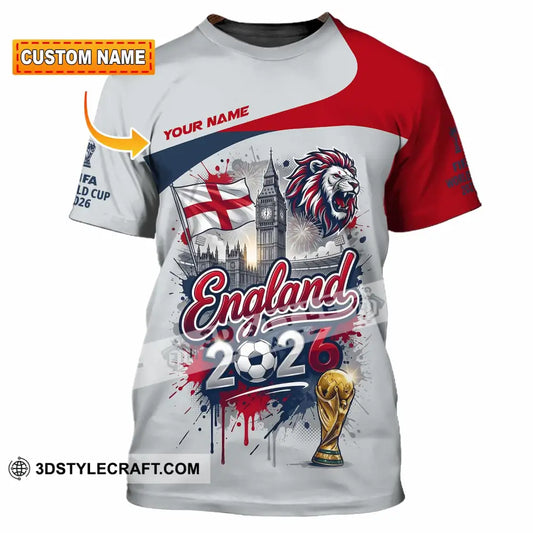 Unisex Shirt - Custom England World Cup 2026 3D Shirt - T-shirt