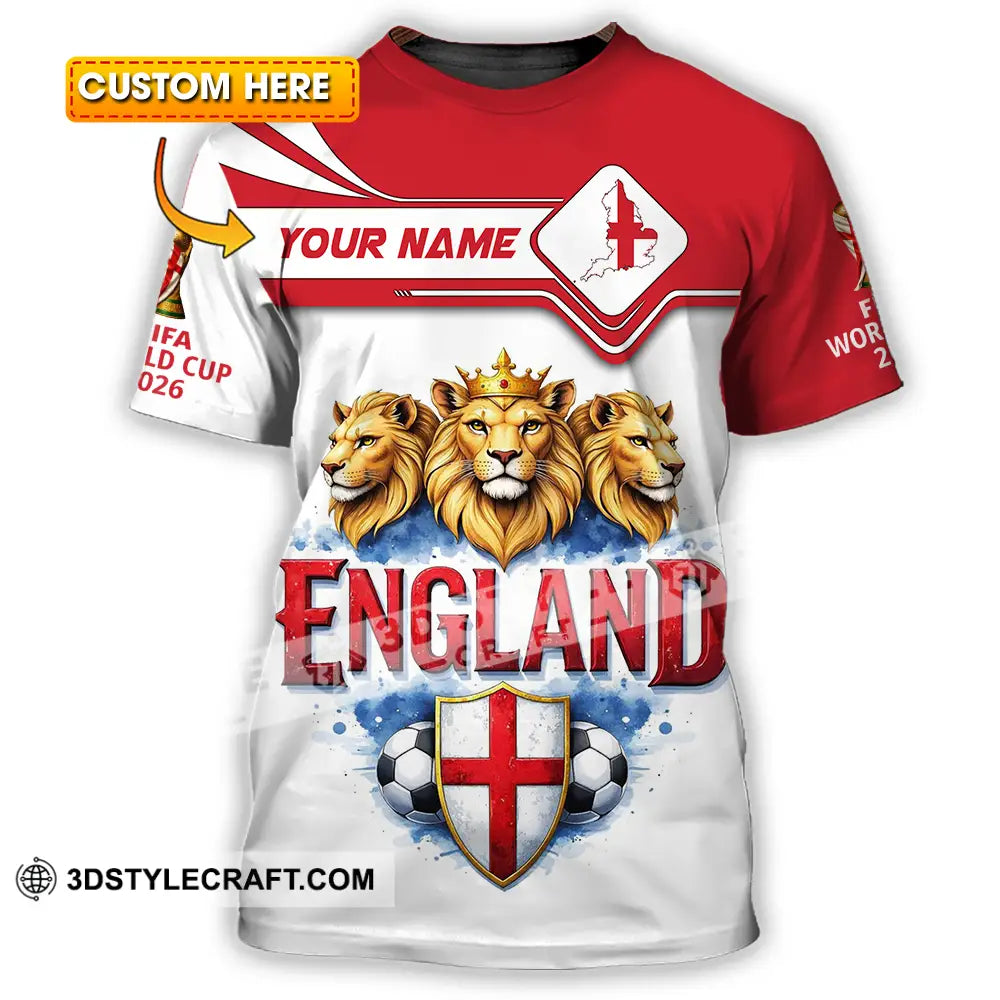 Unisex Shirt - Custom England World Cup 2026 3D Shirt T-shirt