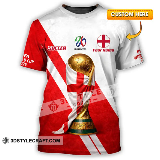 Unisex Shirt - Custom England World Cup 2026 3D Shirt - T-shirt