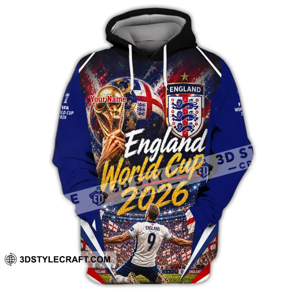 Unisex Shirt - Custom England World Cup 2026 Shirt - Hoodie / S - T-shirt