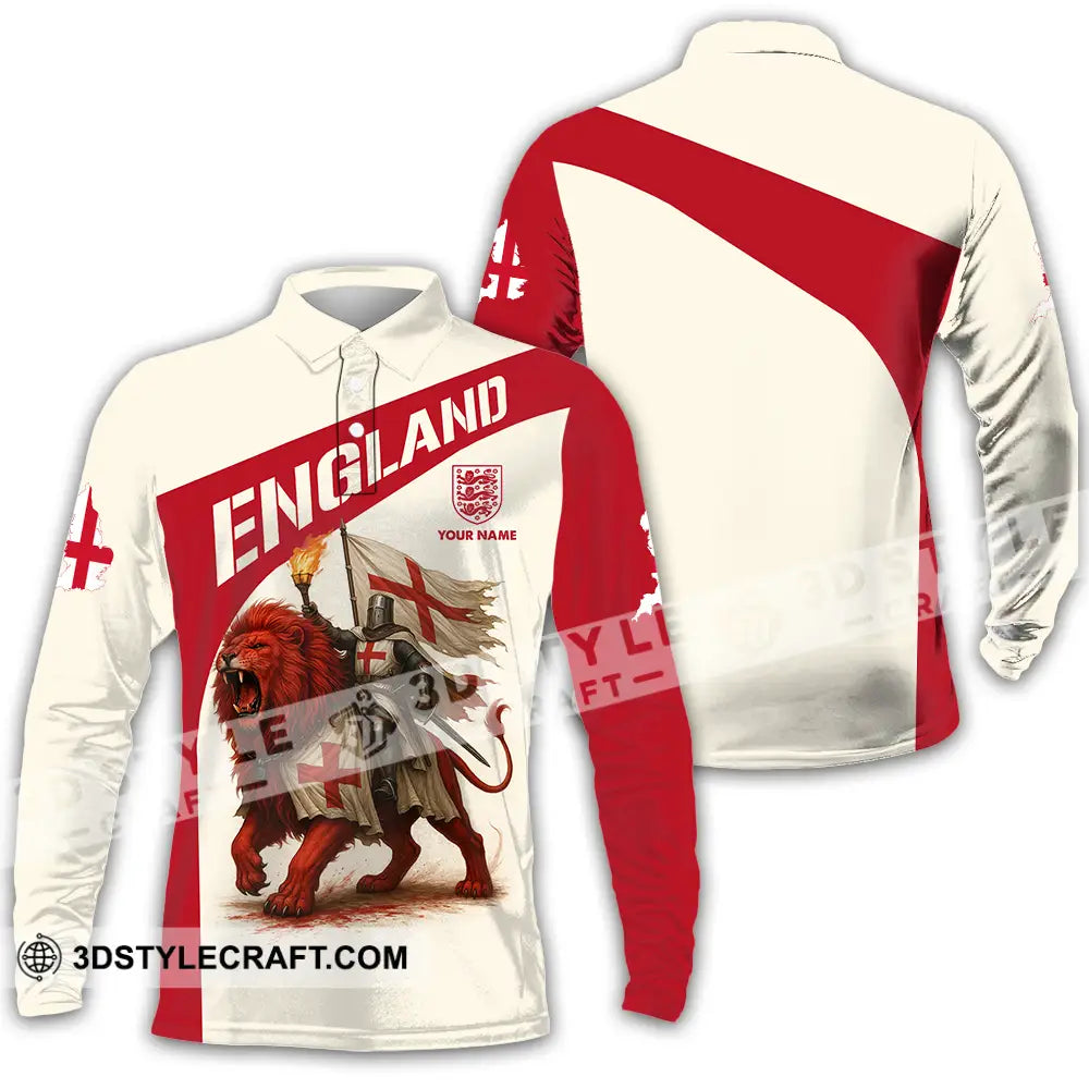 Unisex Shirt - Custom England Shirt Long Sleeve Polo / S T-shirt