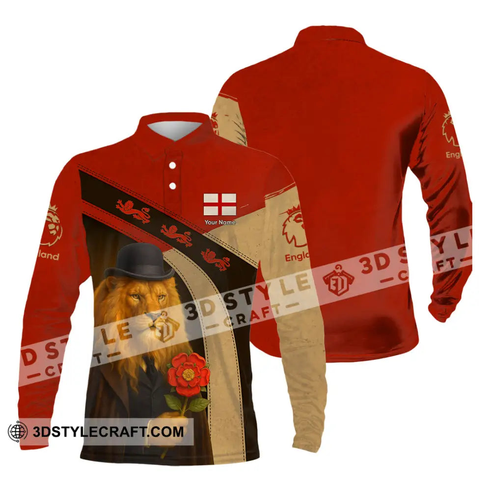 Unisex Shirt - Custom England Shirt Long Sleeve Polo / S T-shirt