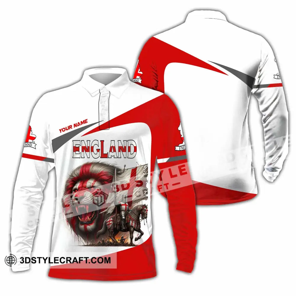 Unisex Shirt - Custom England Shirt Long Sleeve Polo / S T-shirt
