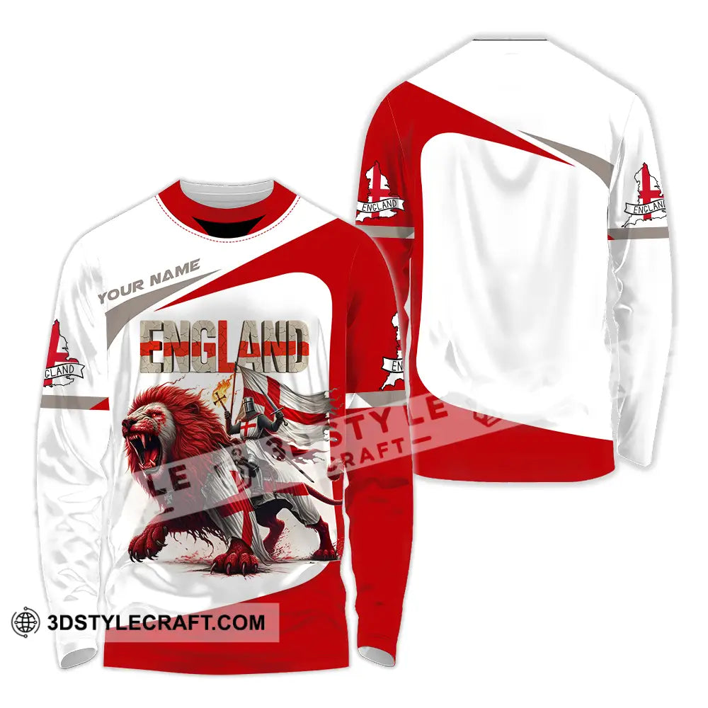 Unisex Shirt - Custom England Shirt Long Sleeve Shirt / S T-shirt