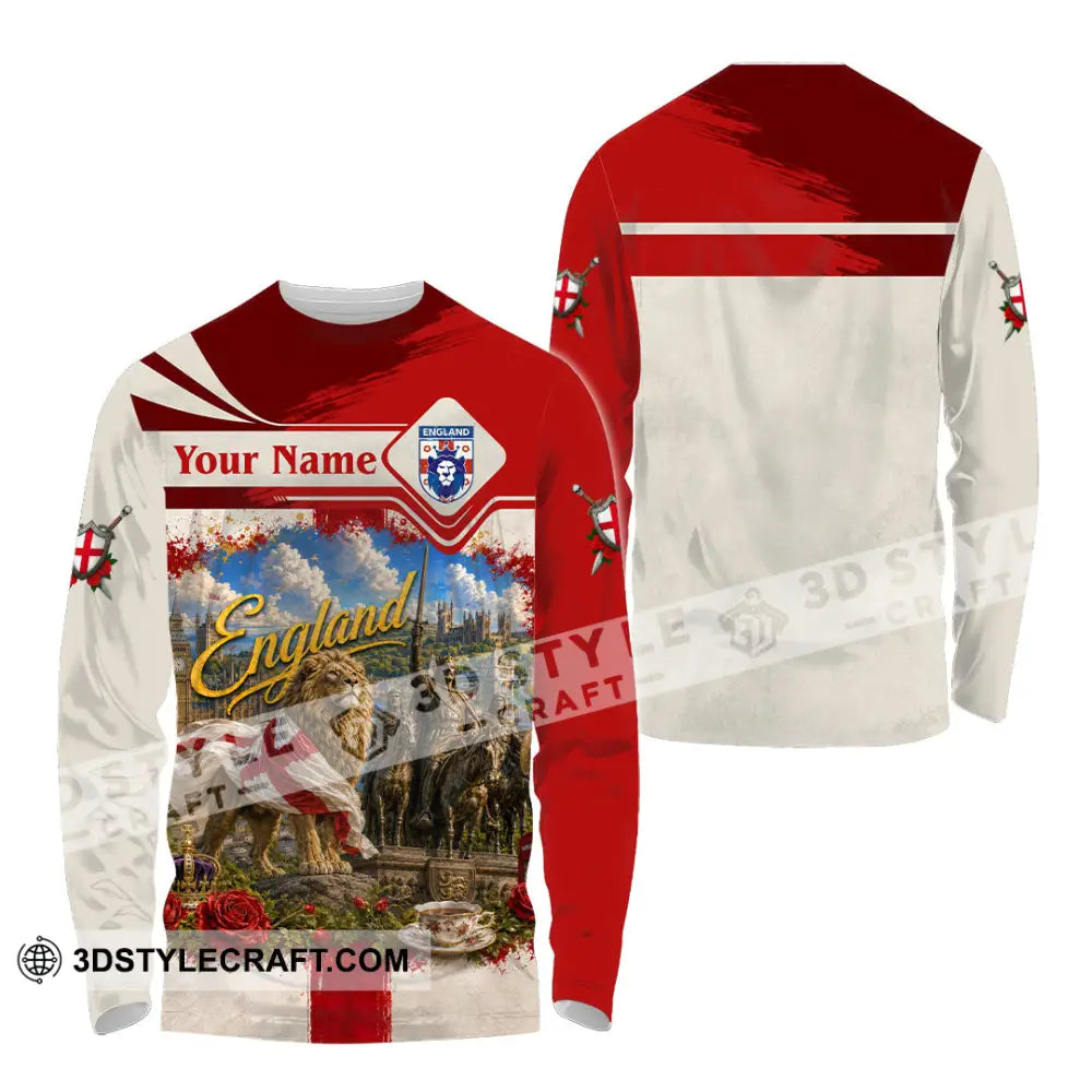 Unisex Shirt - Custom England Shirt - Long Sleeve Shirt / S - T-shirt