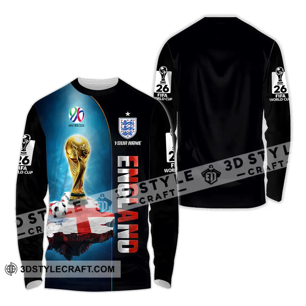 Unisex Shirt - Custom England World Cup 2026 3D Shirt - Long Sleeve Shirt / S - T-shirt