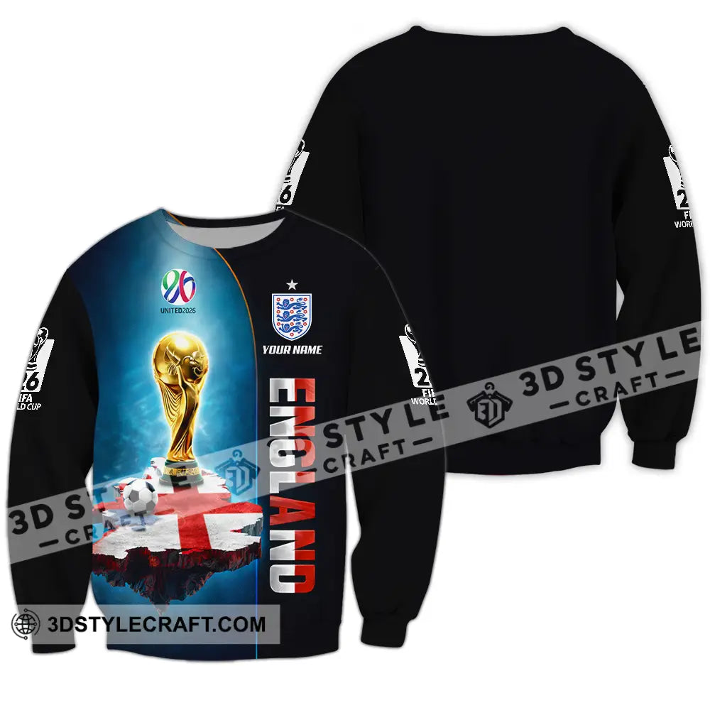 Unisex Shirt - Custom England World Cup 2026 3D Shirt - Long Sleeve / S - T-shirt