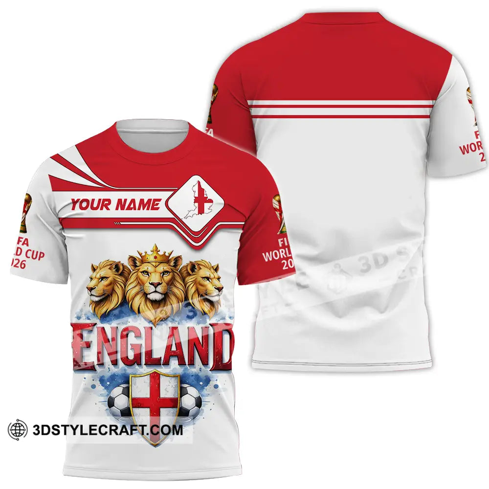 Unisex Shirt - Custom England World Cup 2026 3D Shirt T-Shirt / S T-shirt
