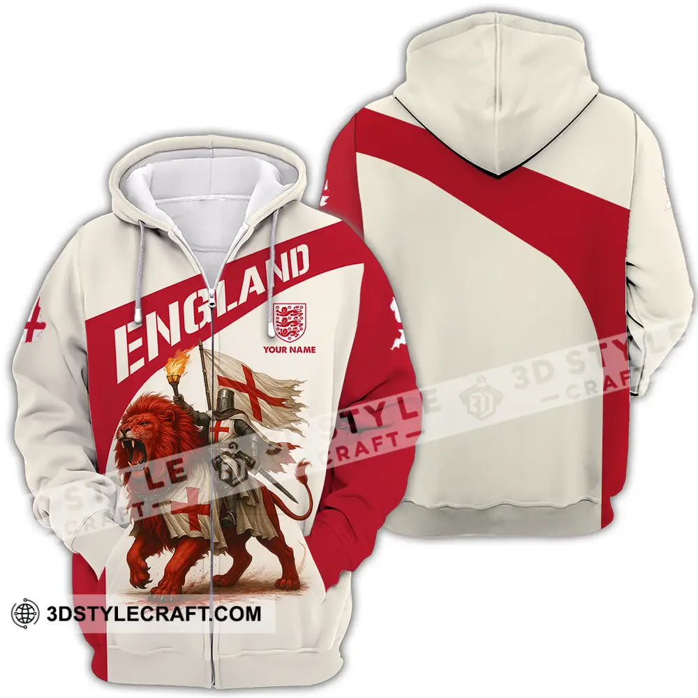 Unisex Shirt - Custom England Shirt Zipper Hoodie / S T-shirt