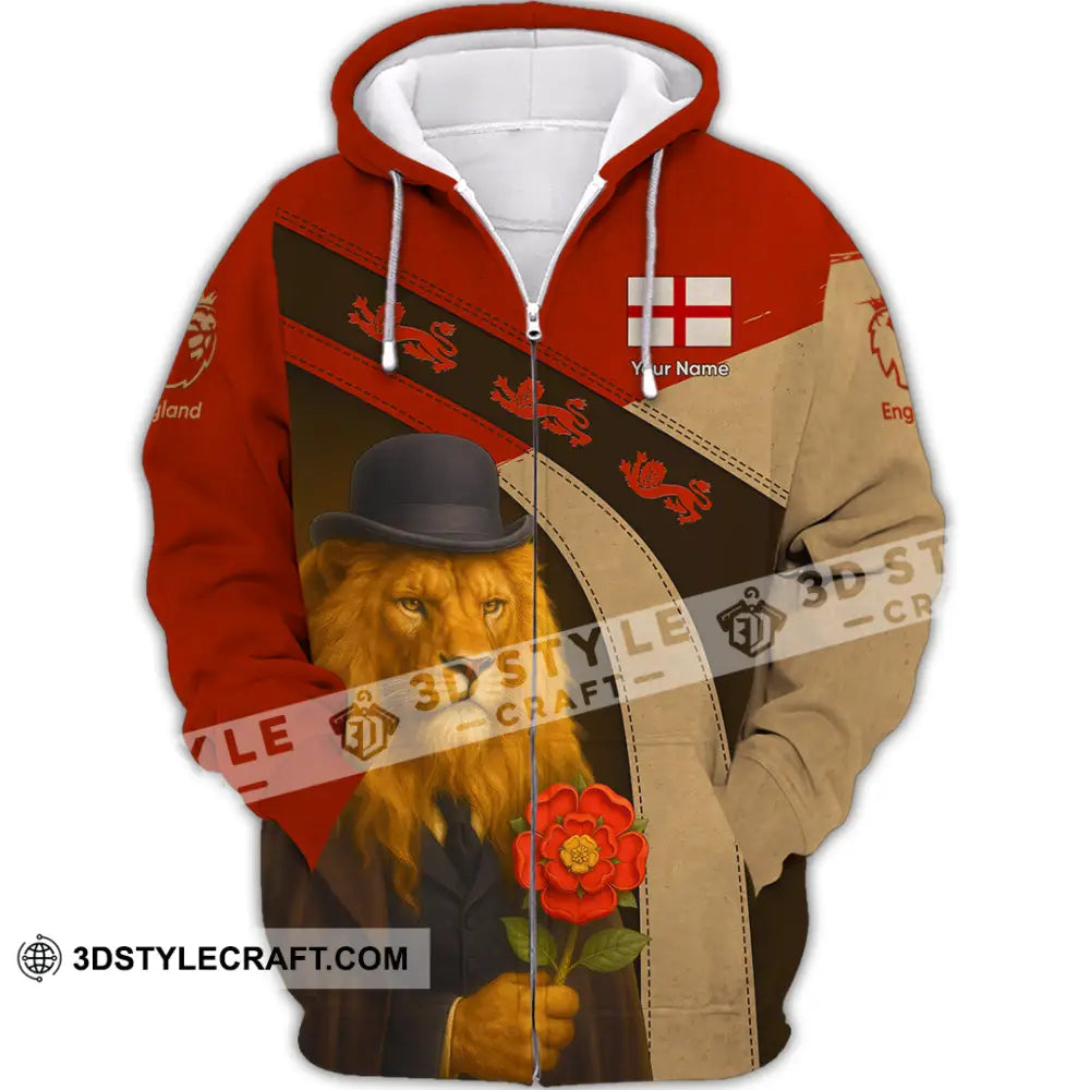 Unisex Shirt - Custom England Shirt Zipper Hoodie / S T-shirt