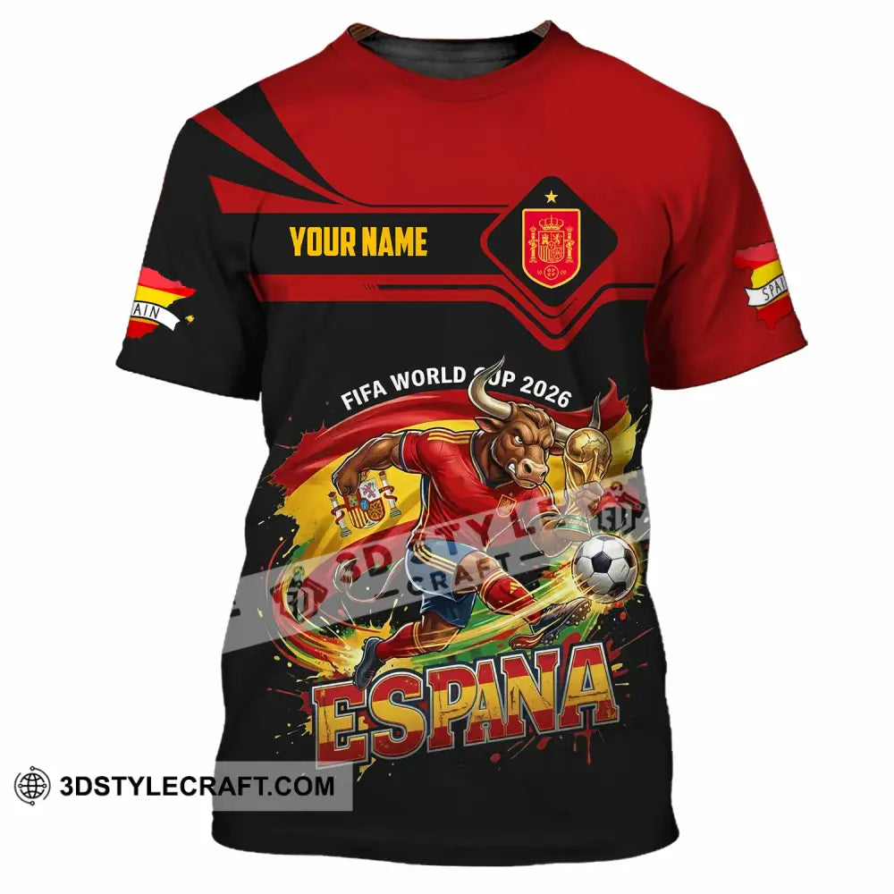 Unisex Shirt - Custom Espana Spain Fifa World Cup 2026 3D Shirt T-Shirt / S T-shirt