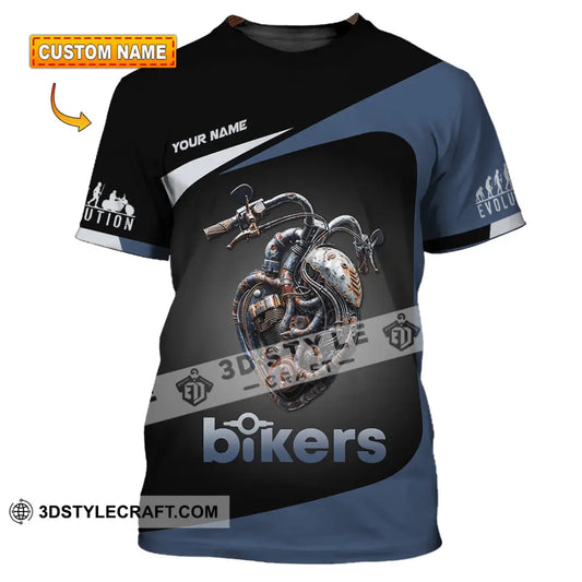 Unisex Shirt - Custom Evolution Heart Biker Shirt T-shirt