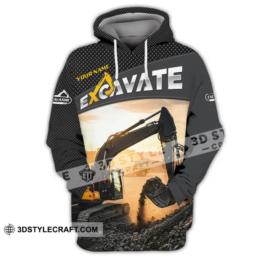 Unisex Shirt - Custom Excavator Shirt - Hoodie / S - T-shirt