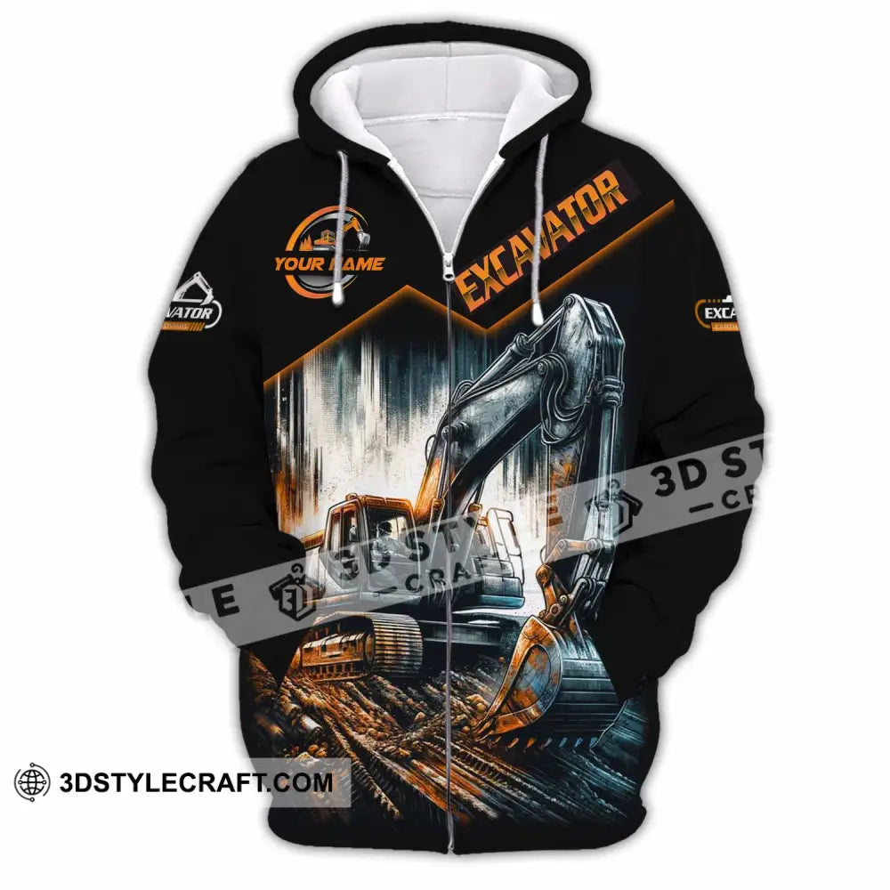 Unisex Shirt - Custom Excavator Shirt - Zipper Hoodie / S - T-shirt