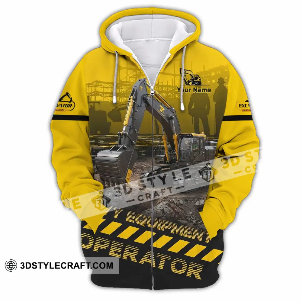 Unisex Shirt - Custom Excavator Shirt - Zipper Hoodie / S - T-shirt