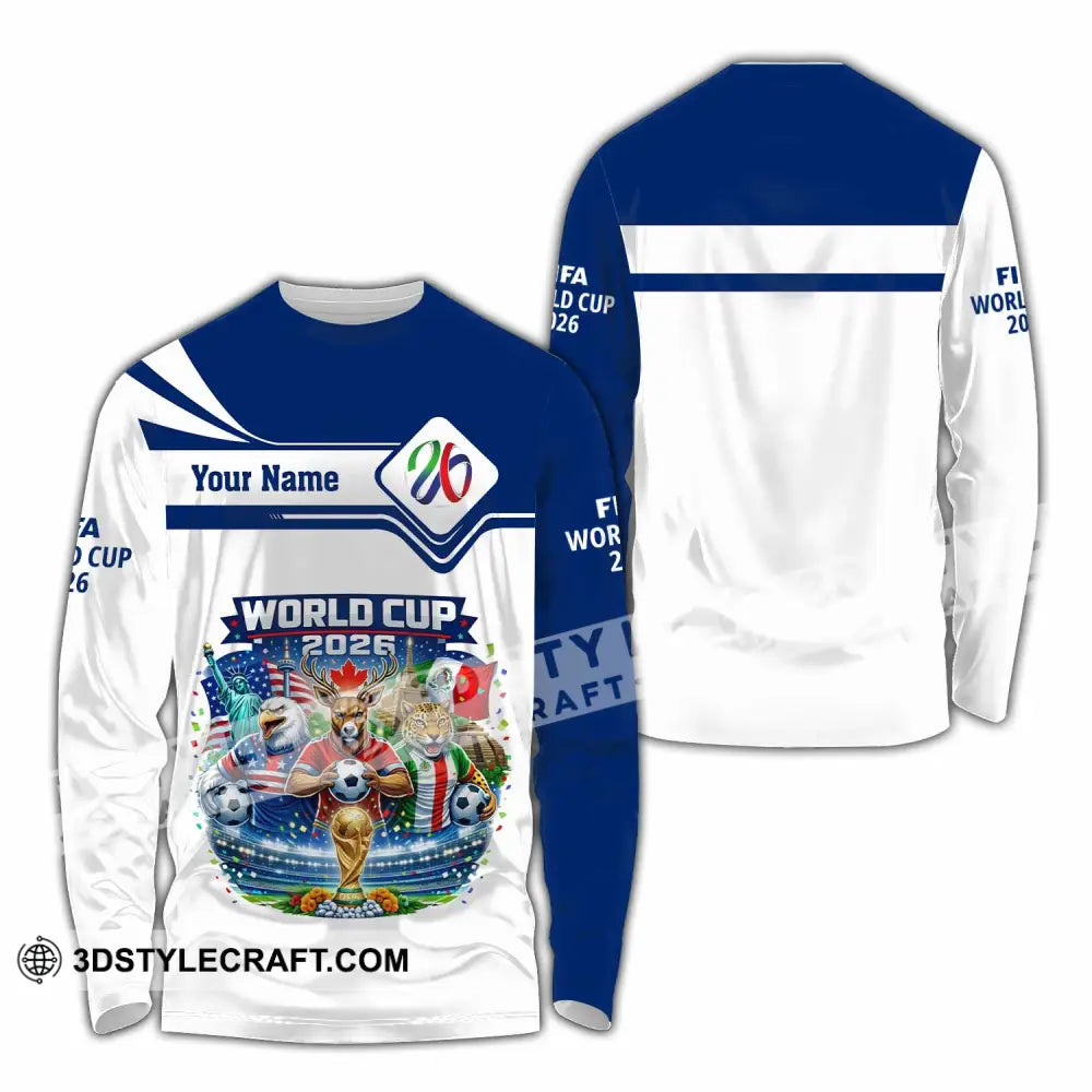 Unisex Shirt - Custom FIFA World Cup 2026 3D Shirt Long Sleeve Shirt / S T-shirt