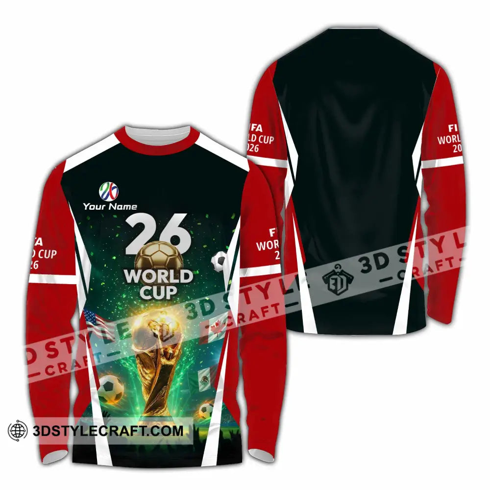 Unisex Shirt - Custom Fifa World Cup 2026 3D Shirt Long Sleeve Shirt / S T-shirt
