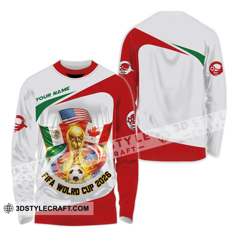 Unisex Shirt - Custom FIFA World Cup 2026 3D Shirt Long Sleeve Shirt / S T-shirt
