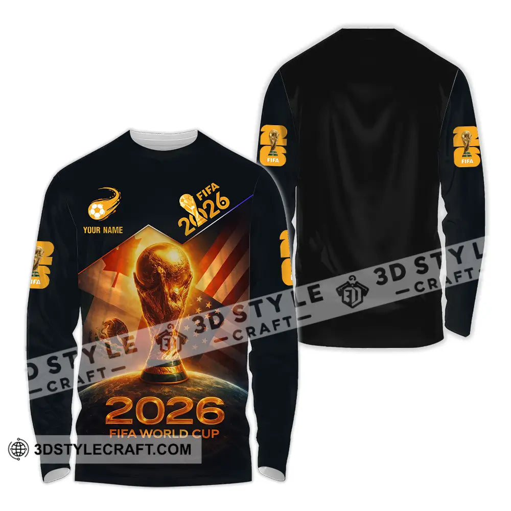 Unisex Shirt - Custom Fifa World Cup 2026 3D Shirt Long Sleeve Shirt / S T-shirt