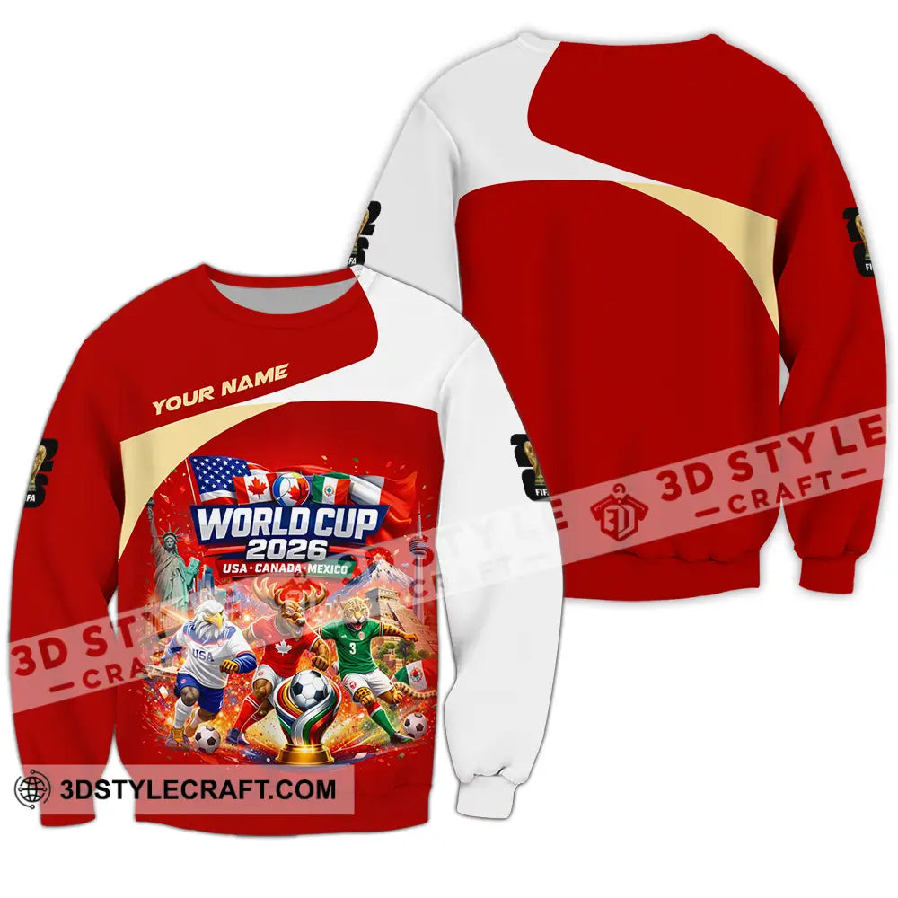 Unisex Shirt - Custom FIFA World Cup 2026 3D Shirt Long Sleeve / S T-shirt