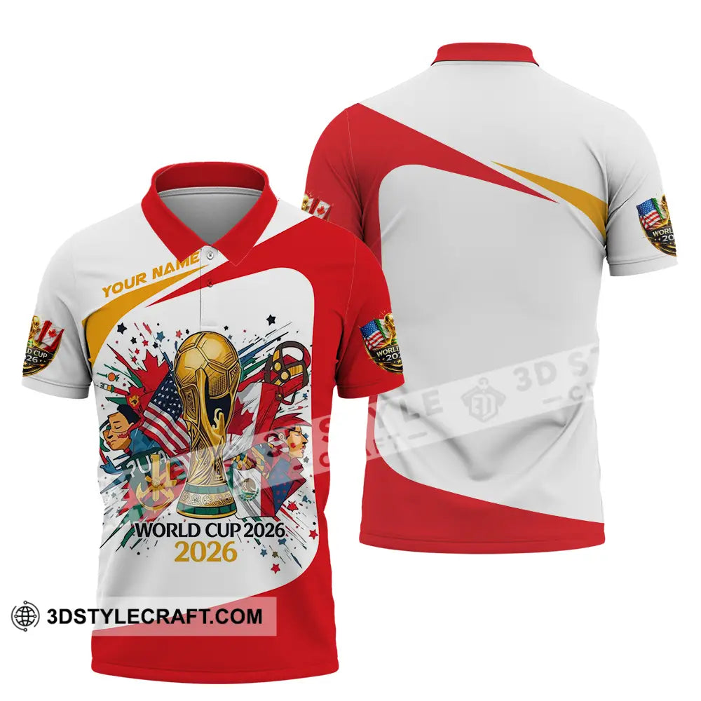 Unisex Shirt - Custom FIFA World Cup 2026 3D Shirt Polo Shirt / S T-shirt