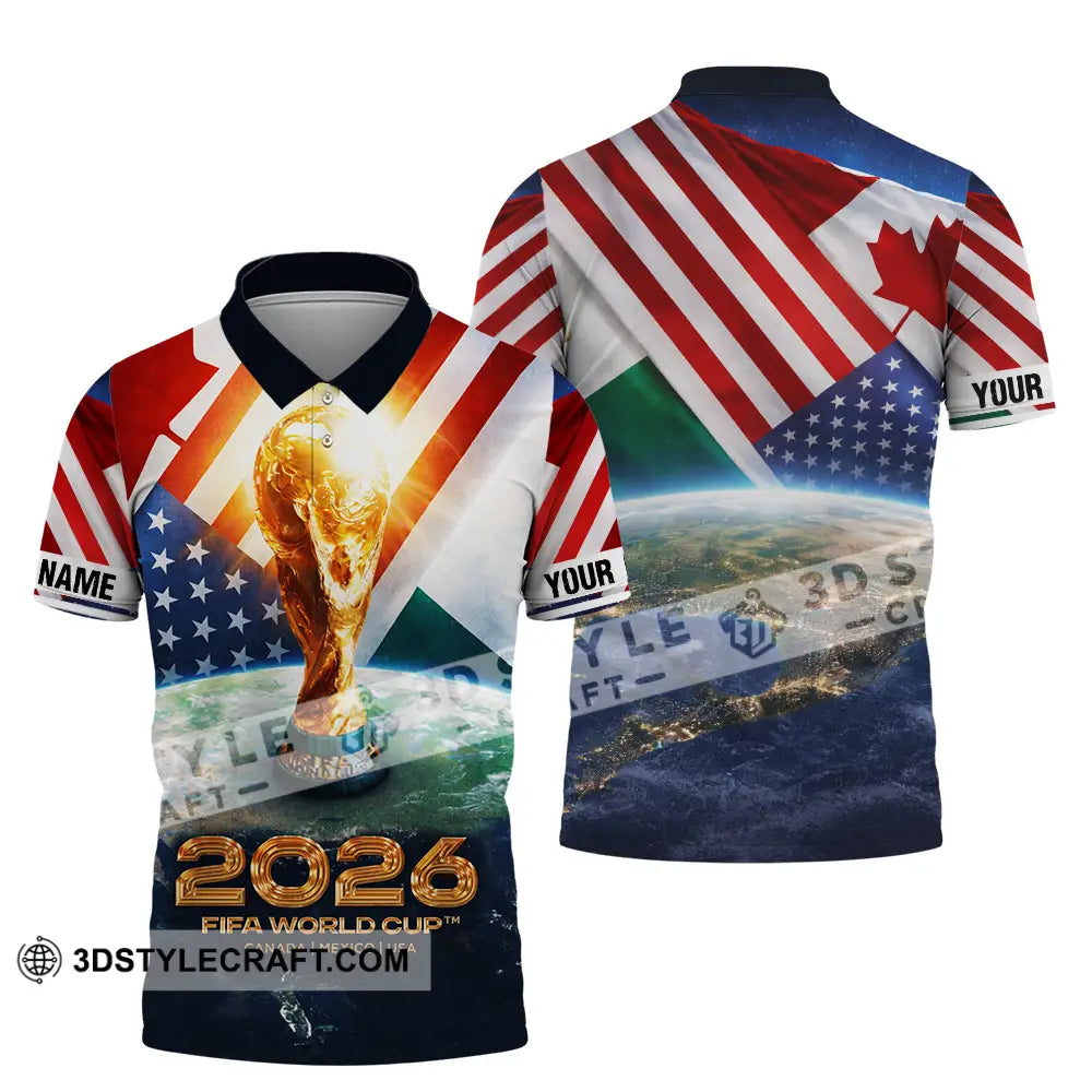 Unisex Shirt - Custom Fifa World Cup 2026 3D Shirt Polo Shirt / S T-shirt