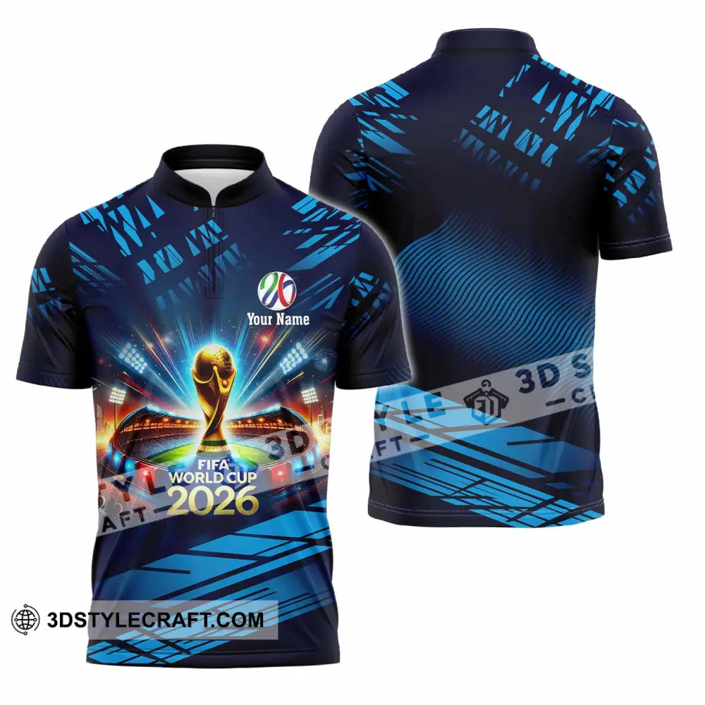 Unisex Shirt - Custom Fifa World Cup 2026 3D Shirt Zipper Polo Shirt / S T-shirt