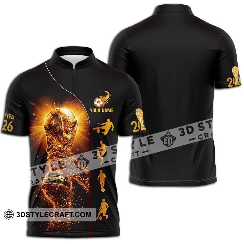Unisex Shirt - Custom Fifa World Cup 2026 3D Shirt Zipper Polo Shirt / S T-shirt