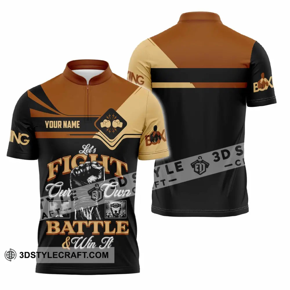 Unisex Shirt - Custom Fight Our Own Battles And Win Shirt Zipper Polo Shirt / S T-shirt