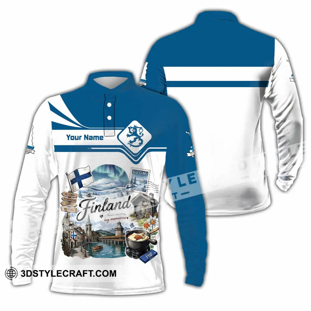 Unisex Shirt - Custom Finland Shirt - Long Sleeve Polo / S - T-shirt