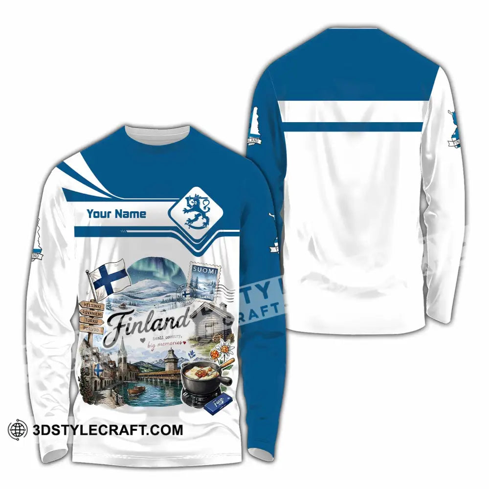 Unisex Shirt - Custom Finland Shirt - Long Sleeve Shirt / S - T-shirt