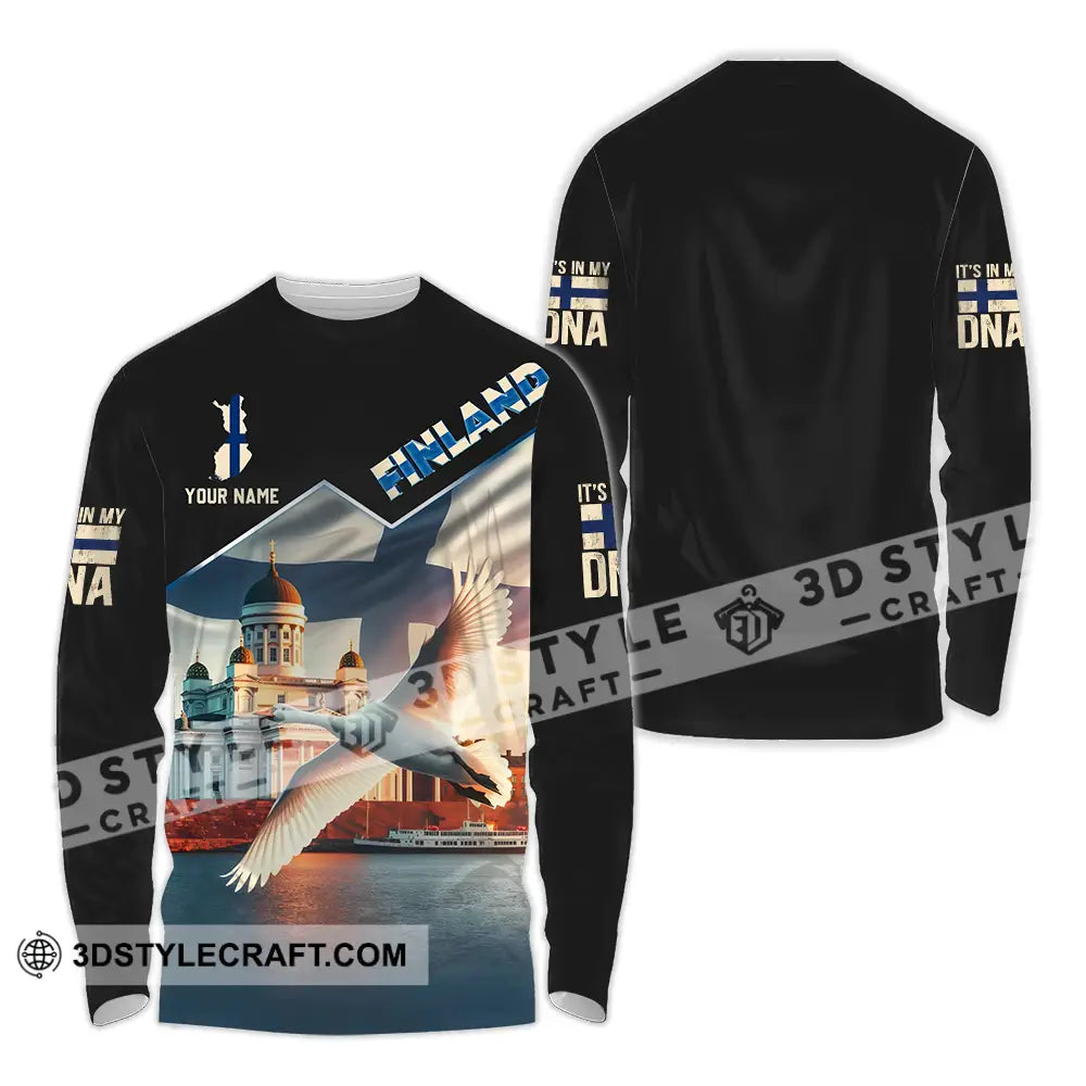 Unisex Shirt Custom Finland Shirt Long Sleeve Shirt / S T shirt