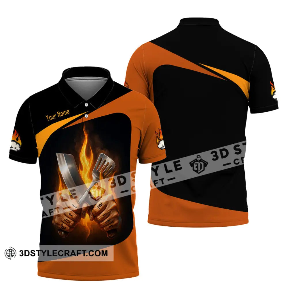 Unisex Shirt - Custom Fire Master Chef Shirt Polo Shirt / S T-shirt