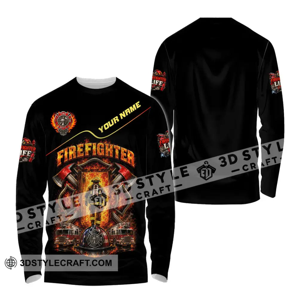 Unisex Shirt - Custom Firefighter Shirt - Long Sleeve Shirt / S - T-shirt
