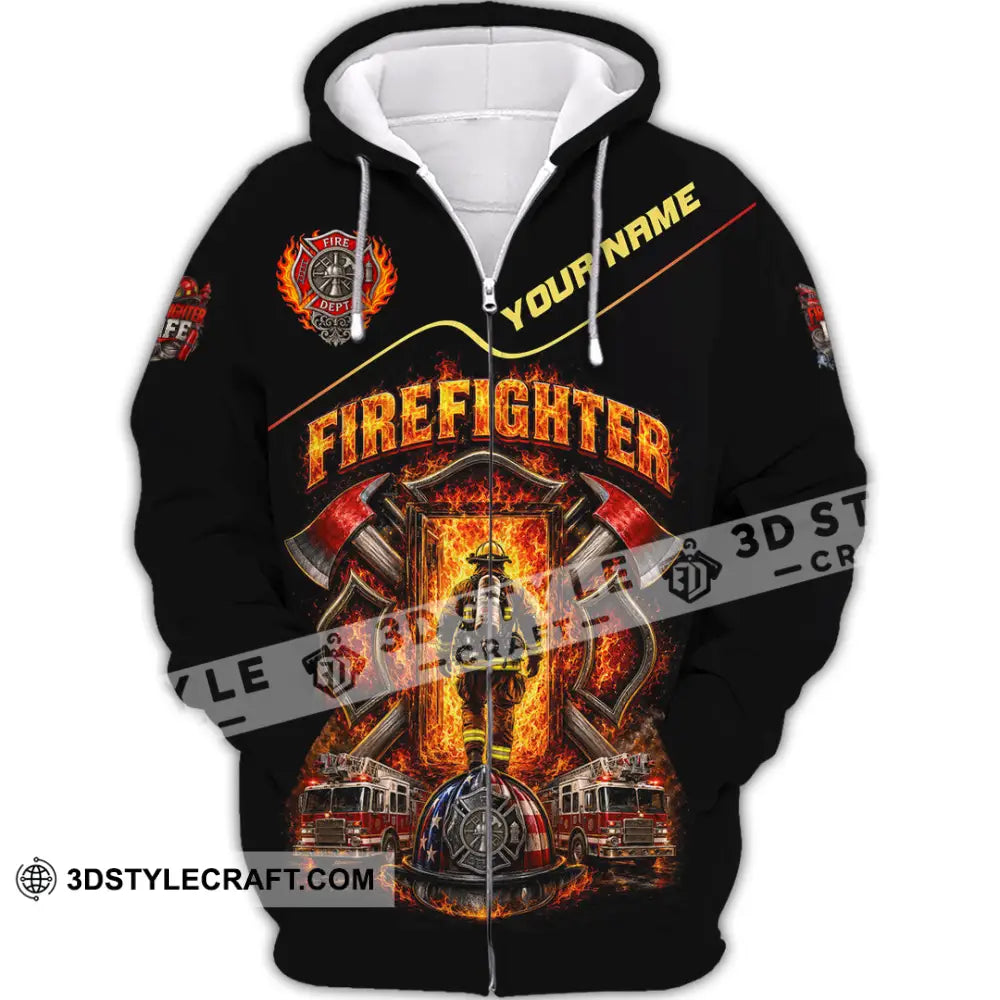 Unisex Shirt - Custom Firefighter Shirt - Zipper Hoodie / S - T-shirt