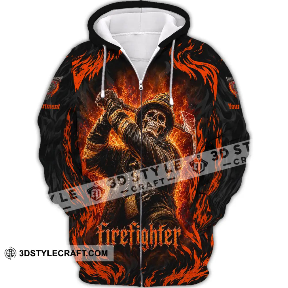Unisex Shirt - Custom Firefighter Shirt - Zipper Hoodie / S - T-shirt