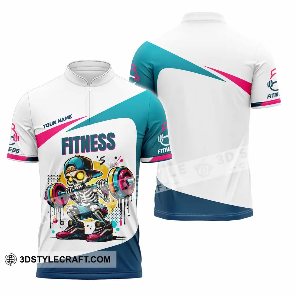 Unisex Shirt Custom Fitness Lover Shirt Zipper Polo Shirt / S T shirt