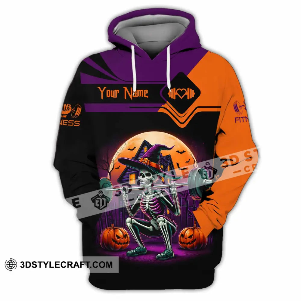 Unisex Shirt Custom Fitness Weightlifting Halloween Sport Shirt Hoodie / S T shirt
