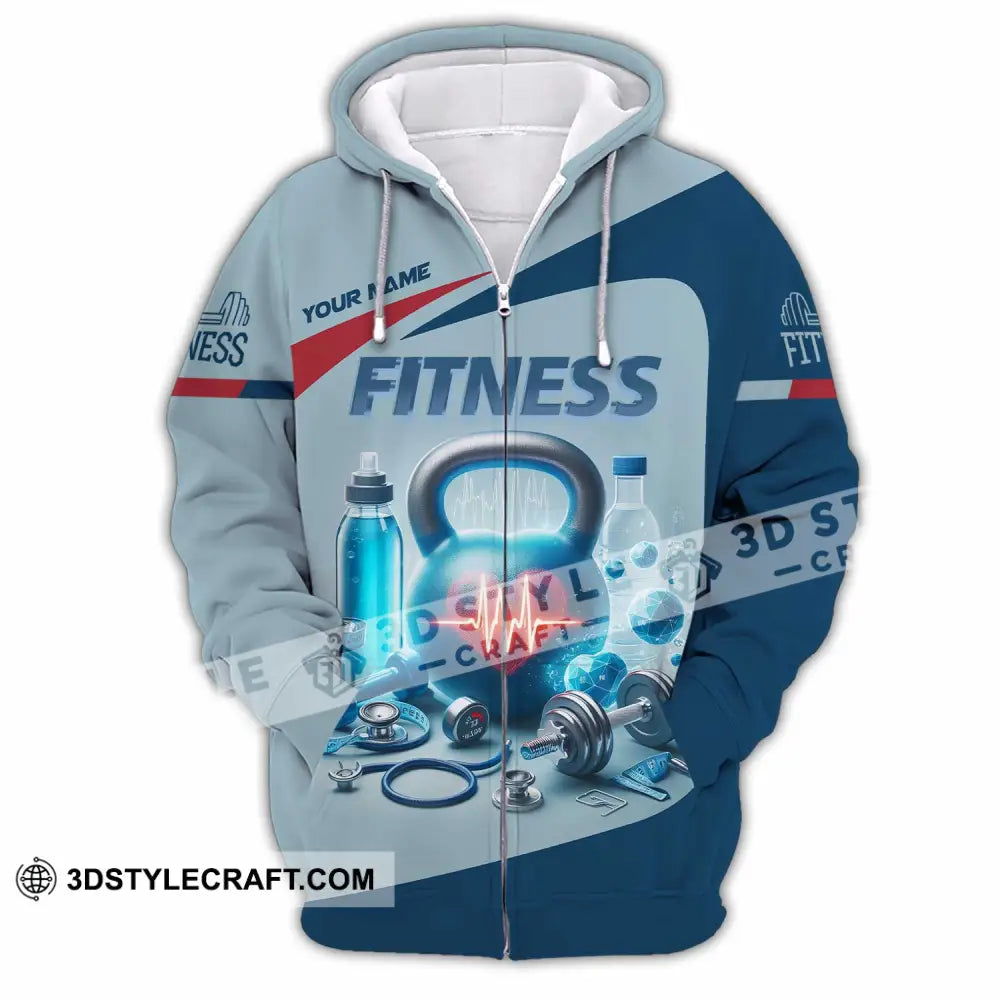 Unisex Shirt - Custom Fitness Shirt Zipper Hoodie / S T-shirt